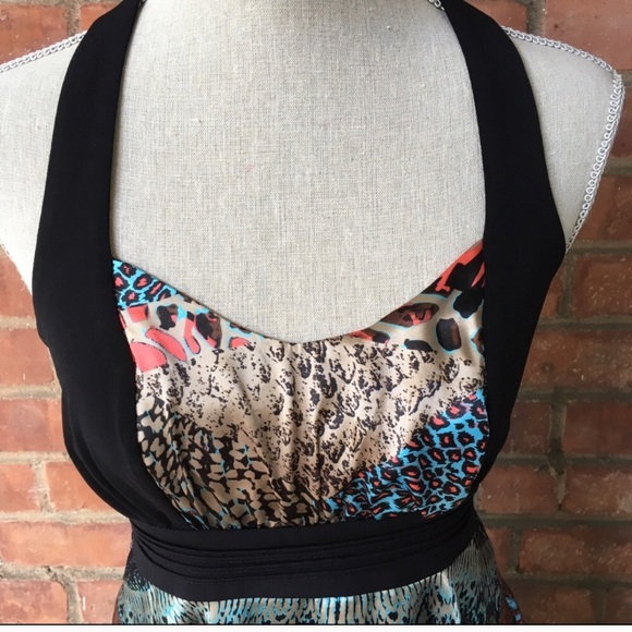 Edgy Colorful Halter Dress - Picture 6 of 8